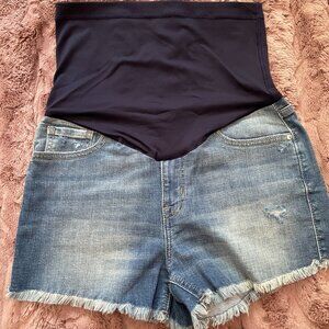 Maternity jean shorts